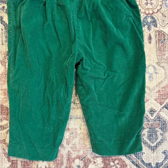House of Hatten green corduroy Christmas tree smocked boys overalls SIZE 12M - Picture 3 of 5